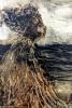 'What the Shoreline Was', Oil on Yupo paper, 5" x 7", 2024