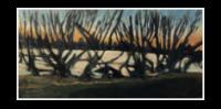 "Levee View New Orleans, Sundown Lower 9th” oil on masonite 48x24”